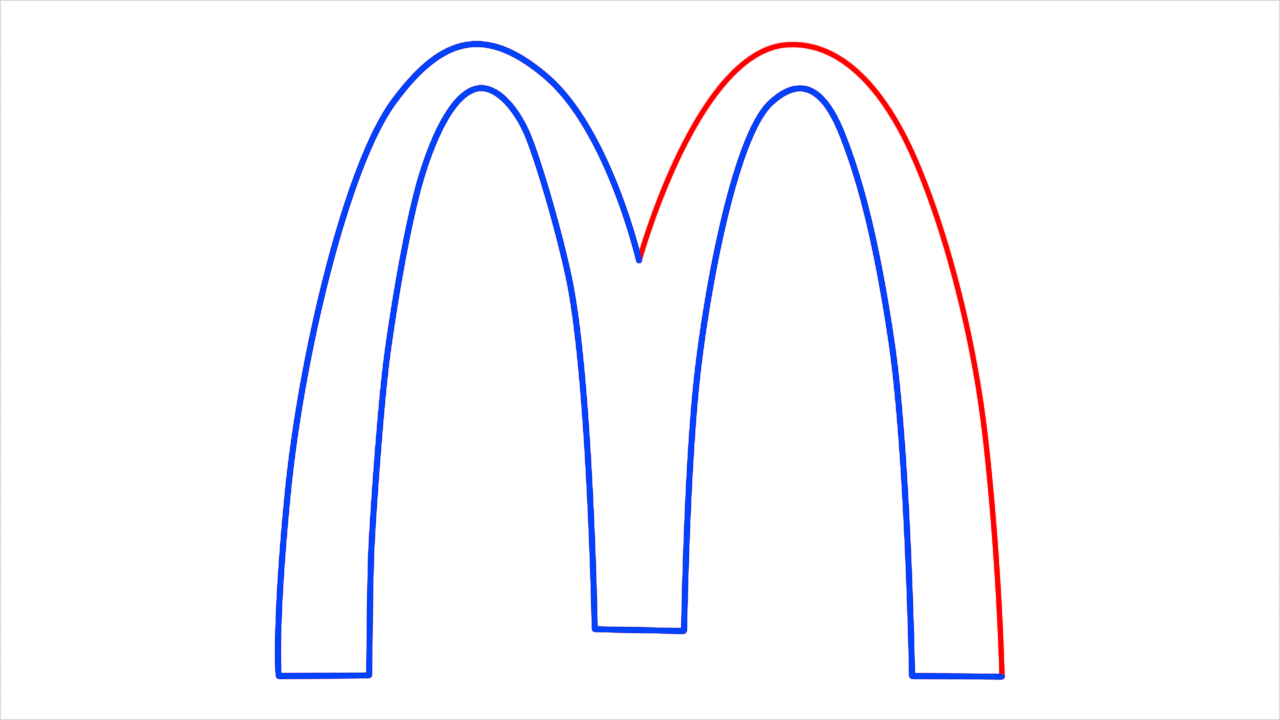 How to draw McDonald's step (5)