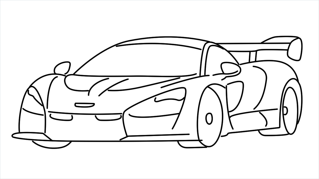 How to draw McLaren Senna step by step for beginners