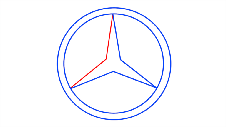 How To Draw Mercedes Benz Logo Step By Step 5 Easy Phase 4007