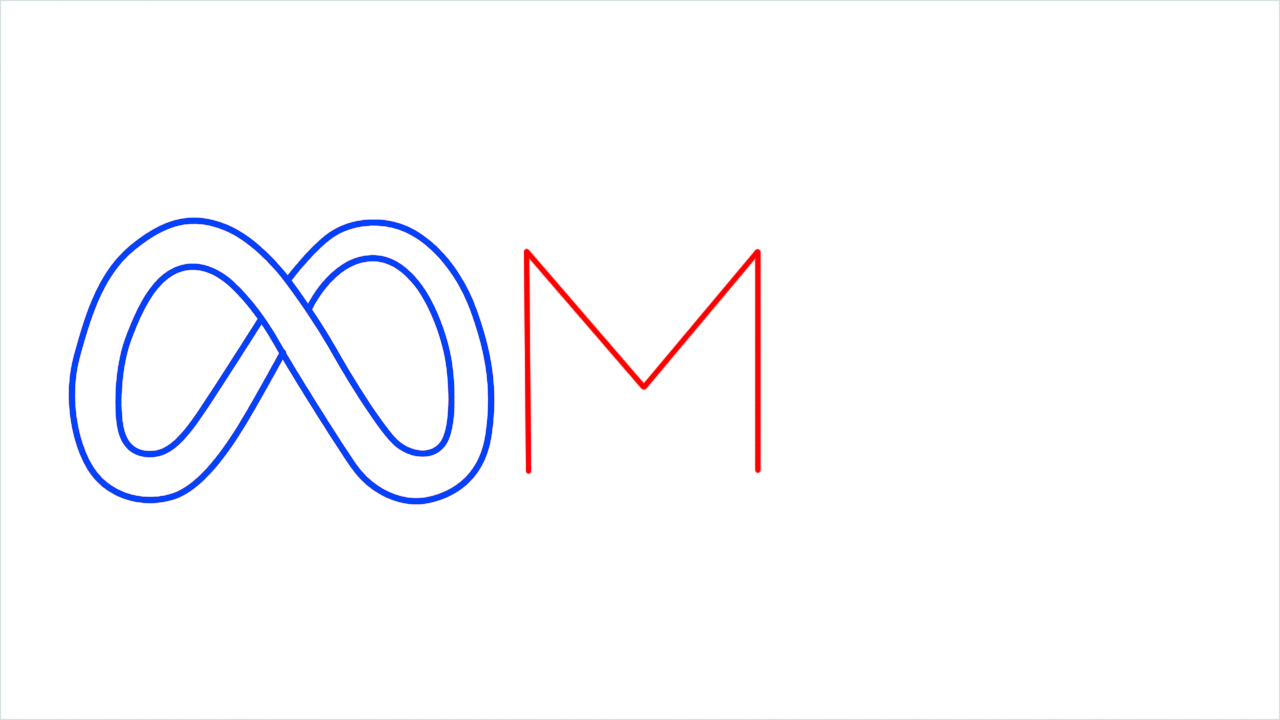 How to draw Meta Logo step (3)