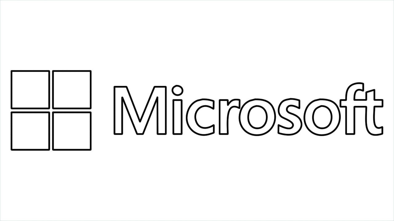 How to draw Microsoft Logo step by step for beginners