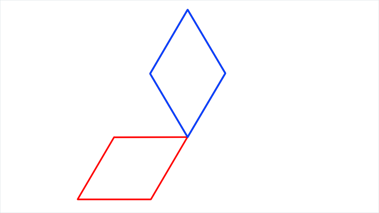 How to draw Mitsubishi Logo step (4)