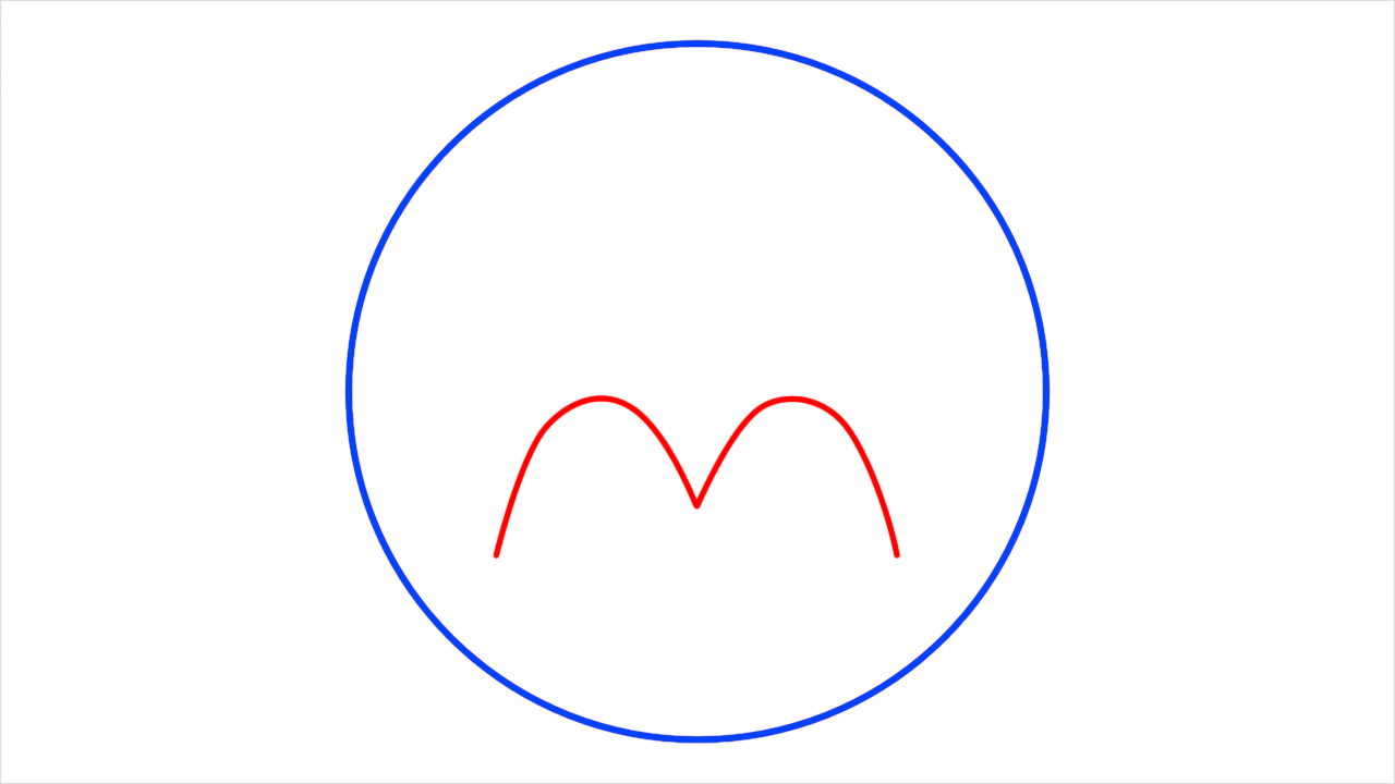 How to draw Motorola Logo step (2)