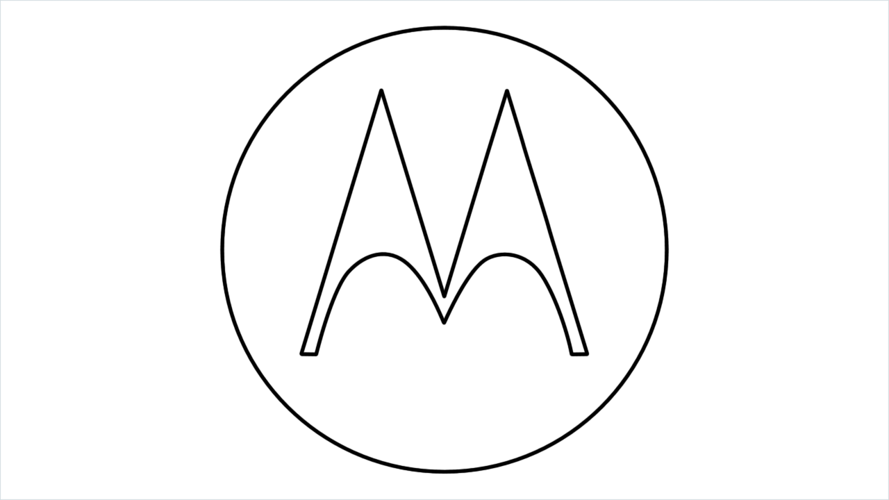 How to draw Motorola Logo step by step for beginners
