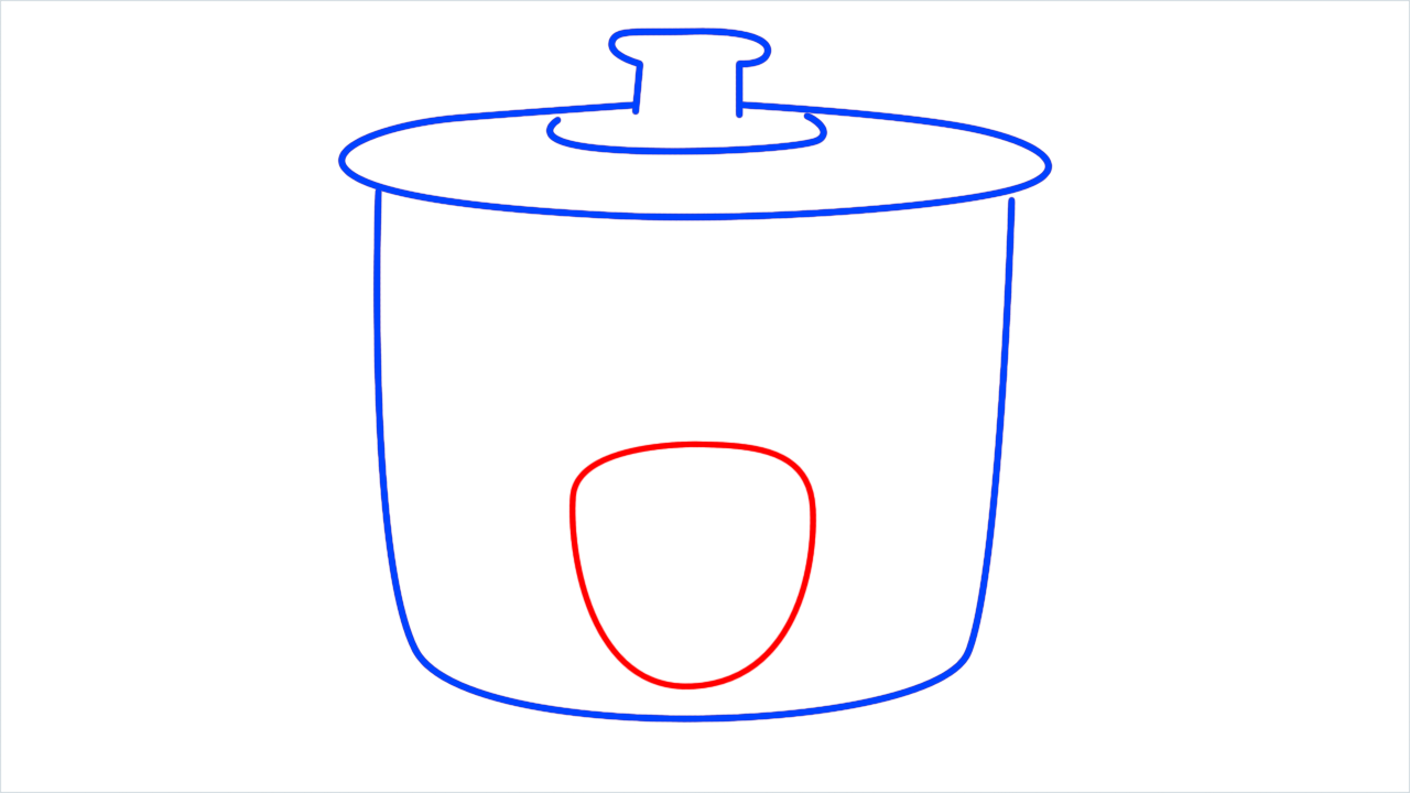How to draw New Rice Cooker step (5)