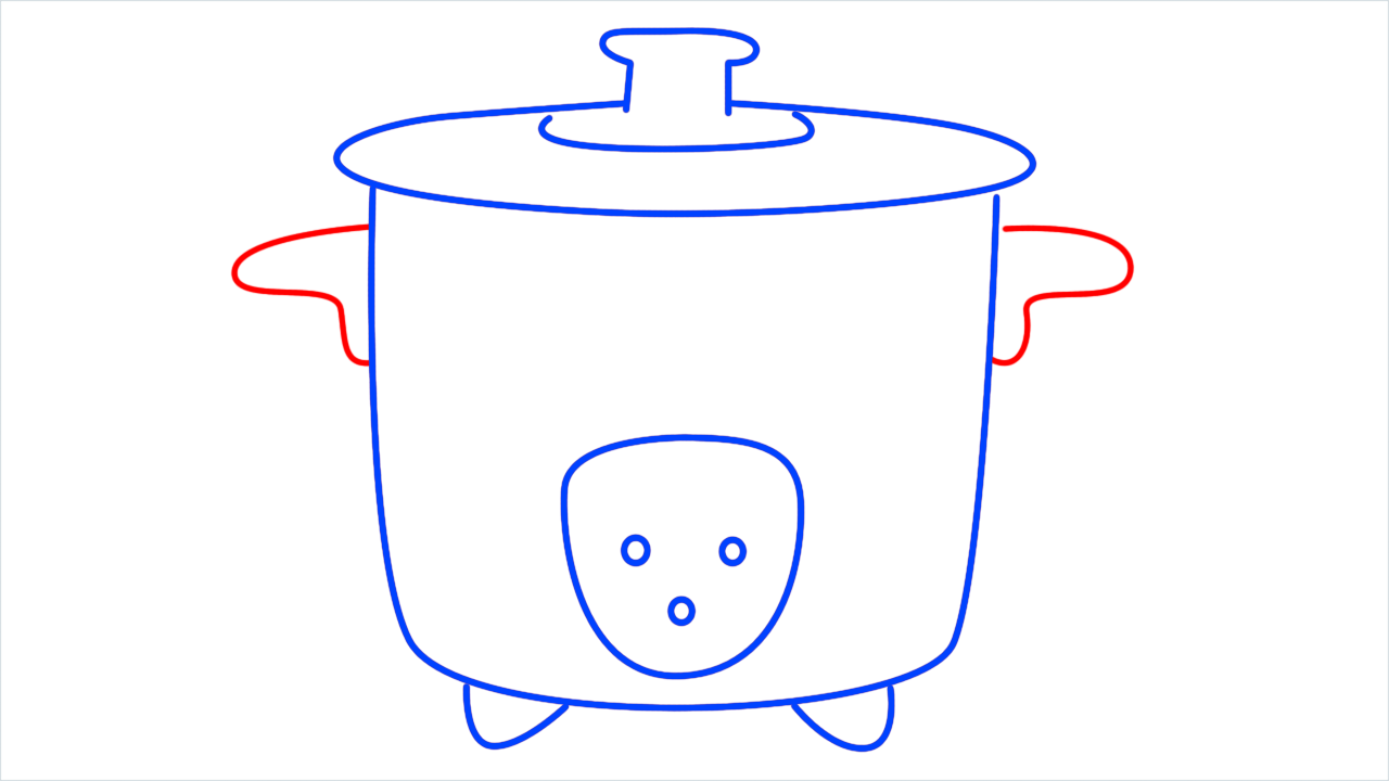 How to draw New Rice Cooker step (7)