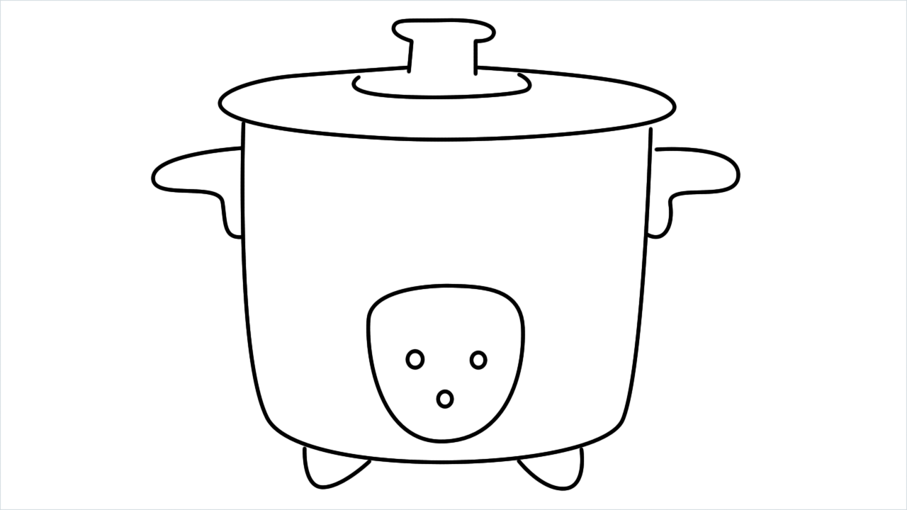 How to draw New Rice Cooker step by step for beginners
