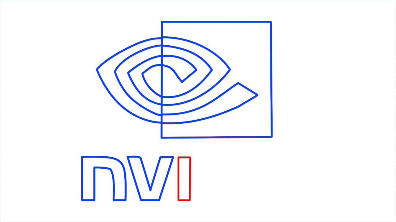 How to draw Nvidia Logo step (8)