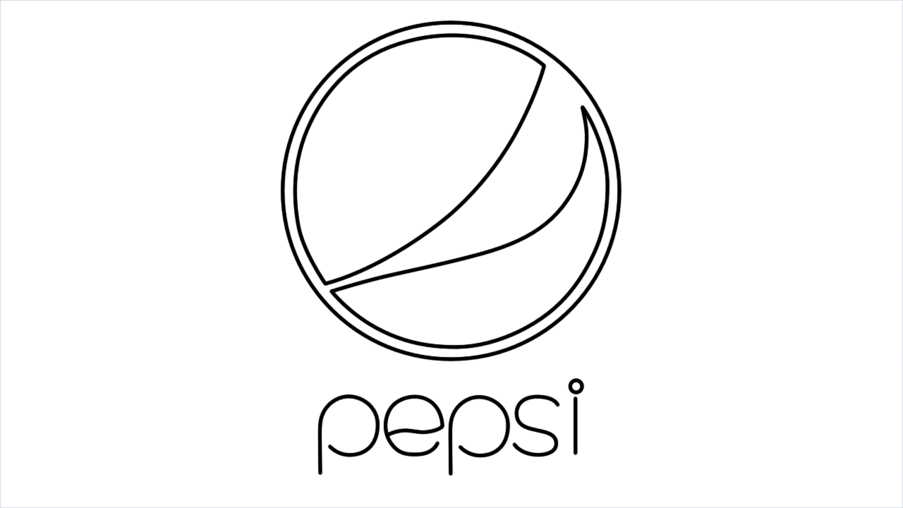 How to draw Pepsi Logo step by step for beginners
