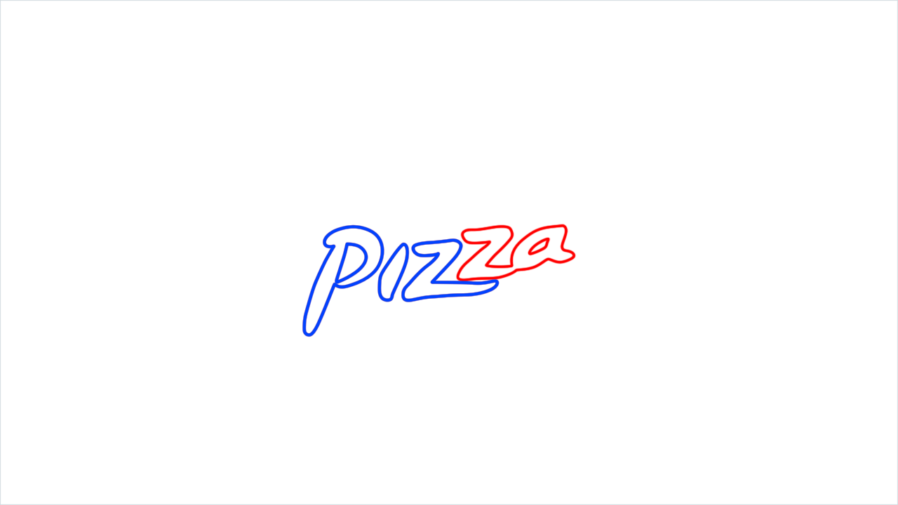 How to draw Pizza Hut Logo step (3)
