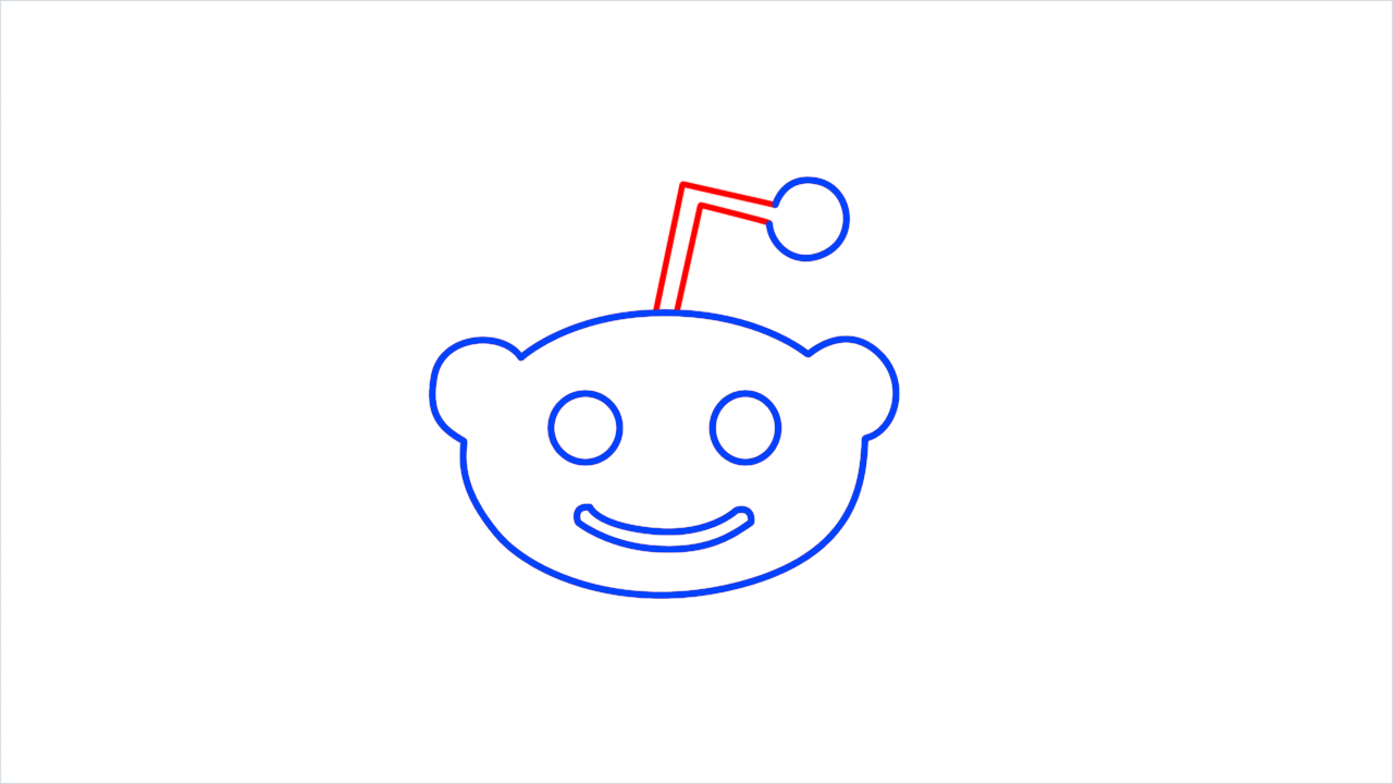 How to draw Reddit Logo step (6)