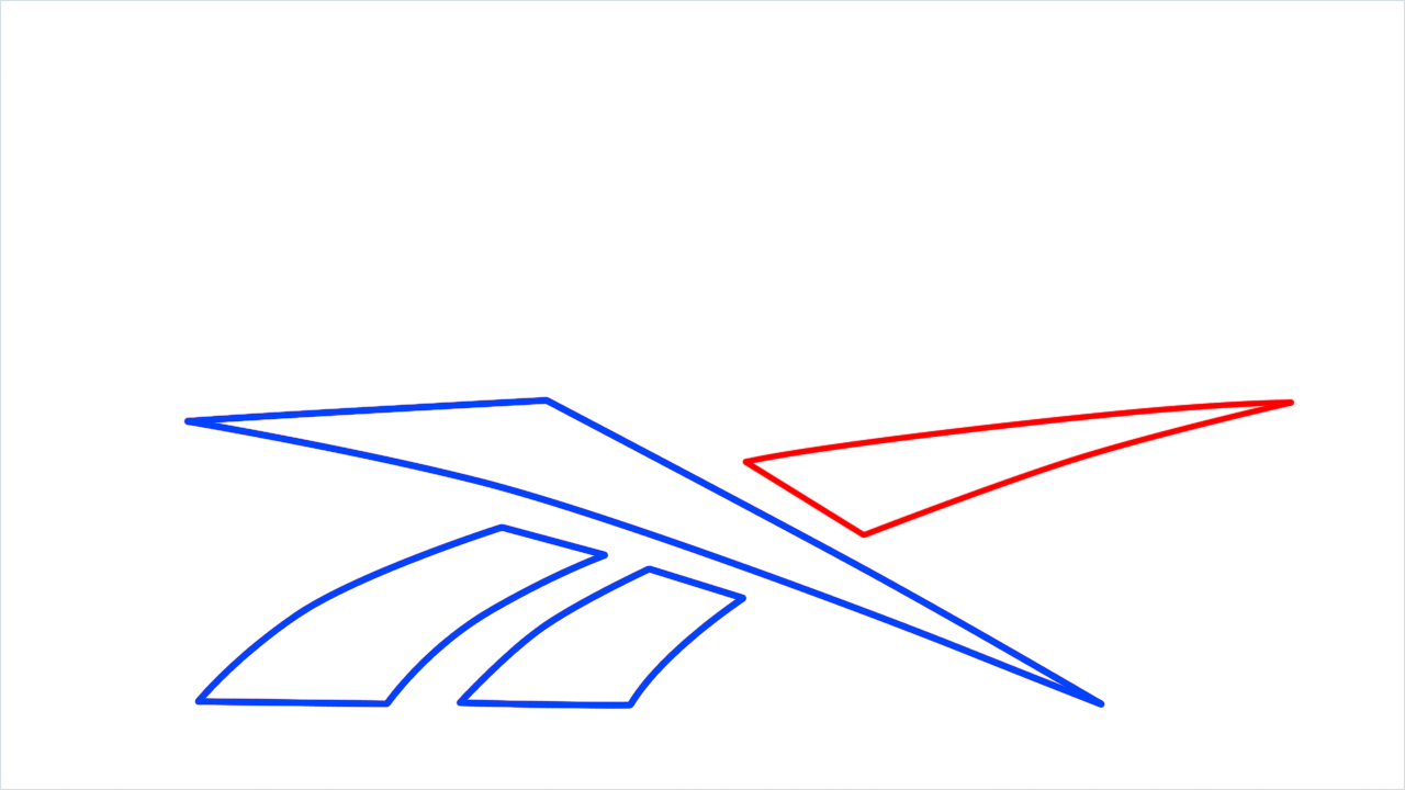 How to draw Reebok Logo step (4)