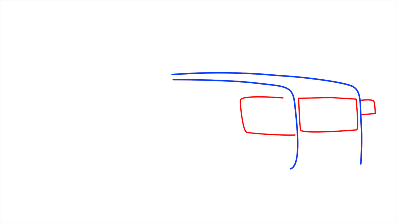 How to draw Rolls Royce Cullinan step (2)