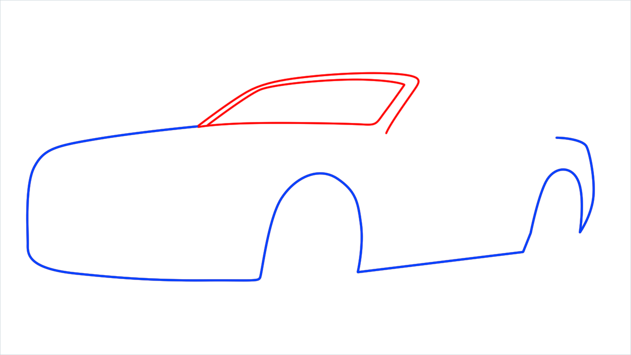 How to draw Rolls Royce Dawn step (3)