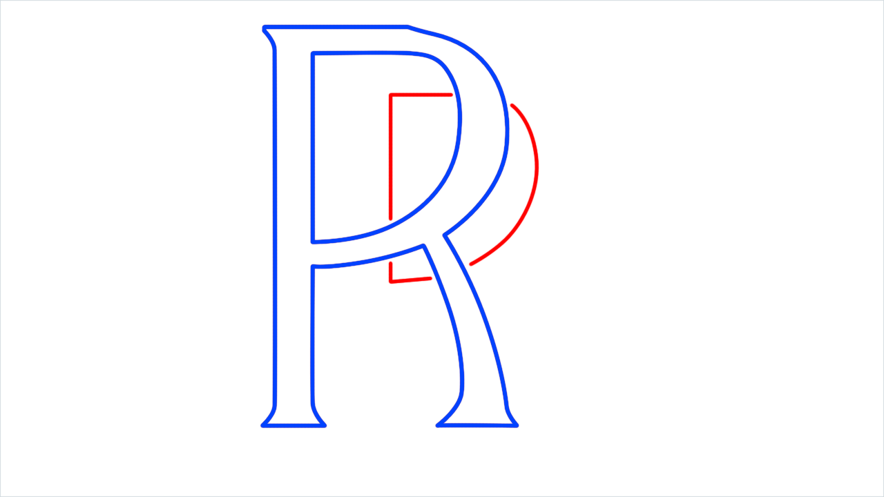 How to draw Rolls Royce Logo step (5)