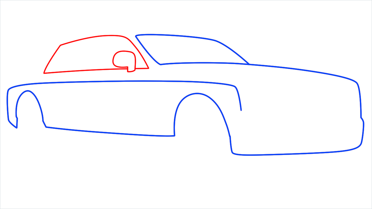 How to draw Rolls Royce Phantom step (4)