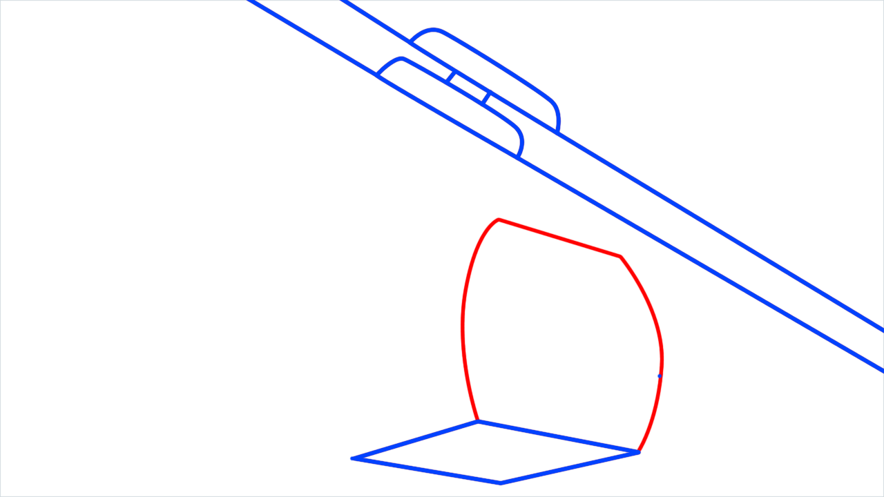 How to draw Ski Lift step (5)