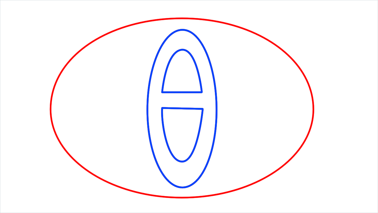 How to draw Toyota Logo step (3)