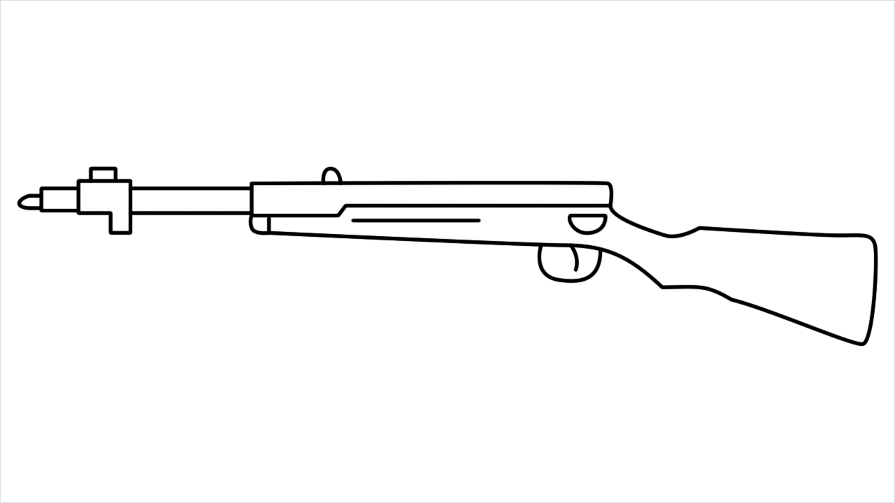 How to draw Type 100 Gun from call of duty step by step for beginners