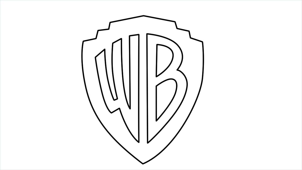 How to draw Warner Bros Logo step by step for beginners