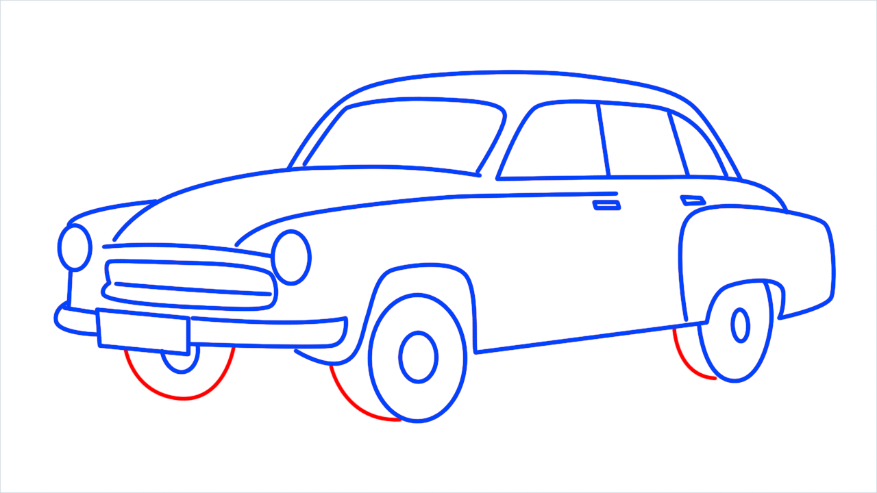 How to draw Wartburg 311 step (15)