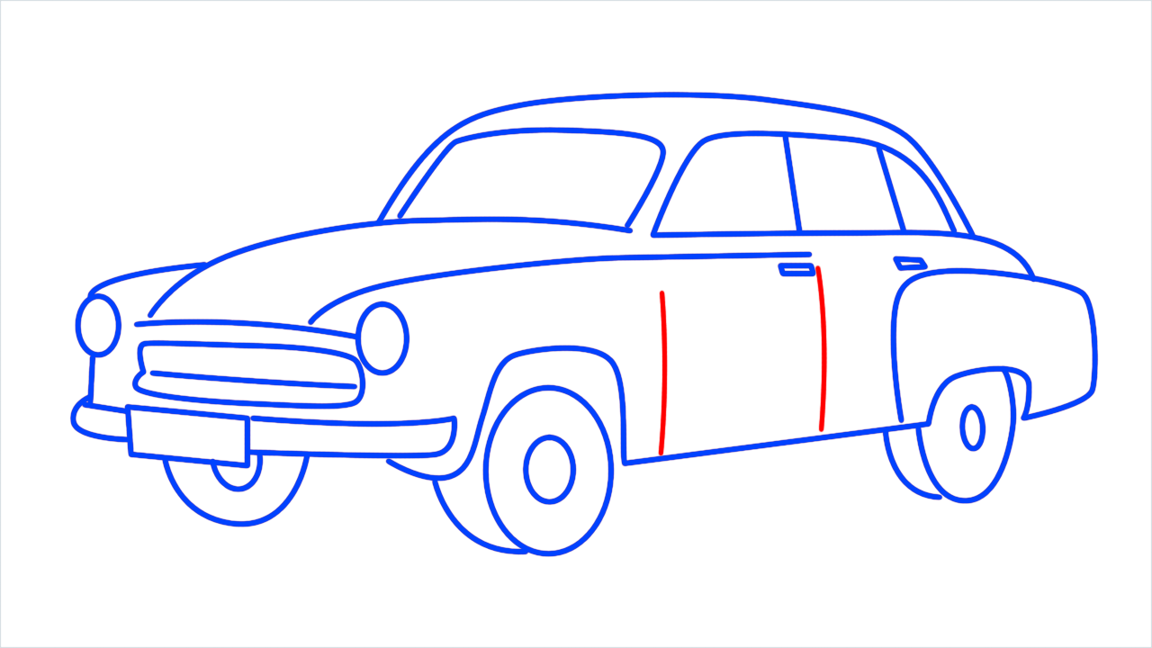 How to draw Wartburg 311 step (16)