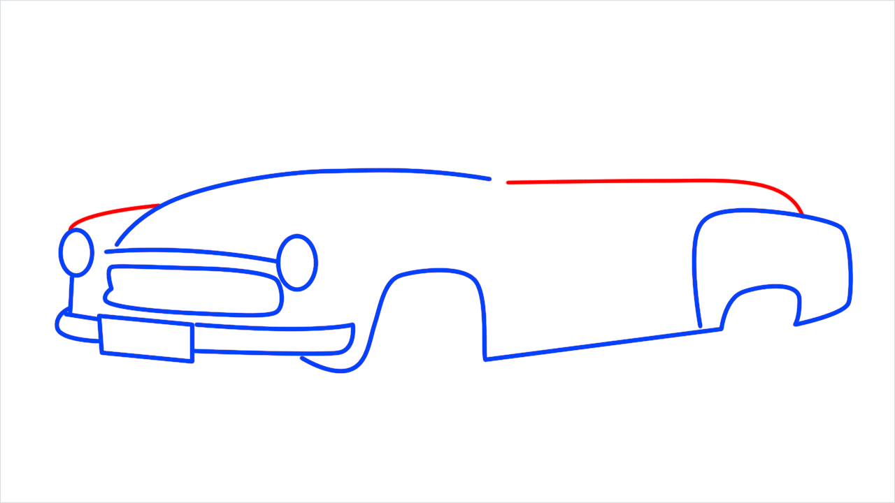 How to draw Wartburg 311 step (8)