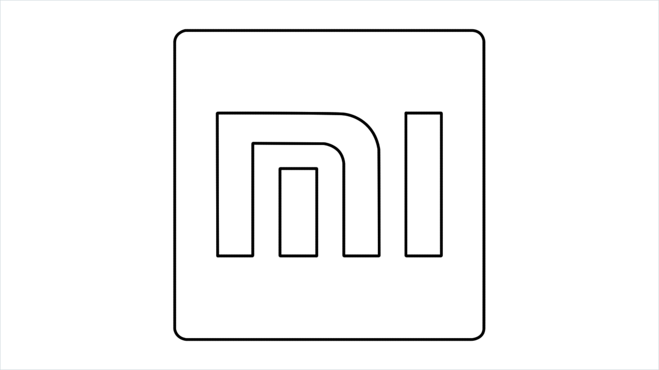 How to draw Xiaomi Logo step by step for beginners