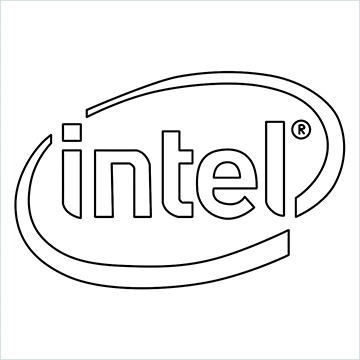 Intel Logo drawing