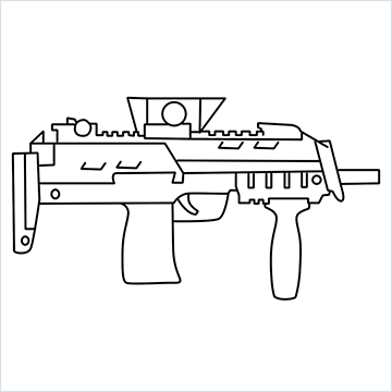 MP7 gun drawing