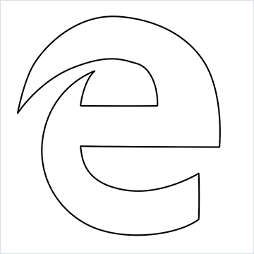 Microsoft Edge Logo drawing