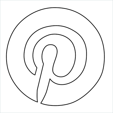 Pinterest Logo drawing