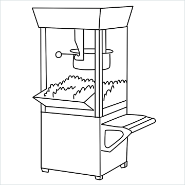 Popcorn machine drawing