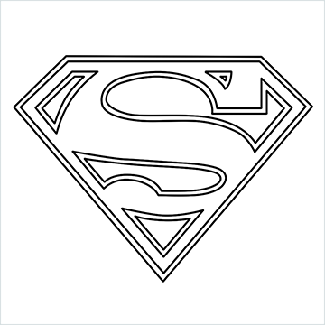 Superman Logo drawing