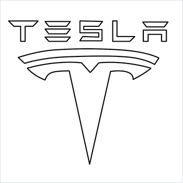 Tesla Logo drawing