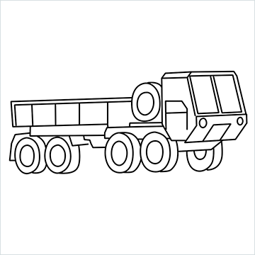 US army truck drawing
