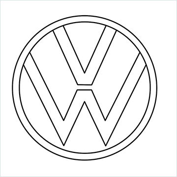 Volkswagen Logo drawing