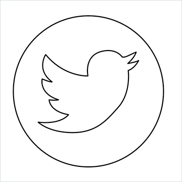 twitter Logo drawing