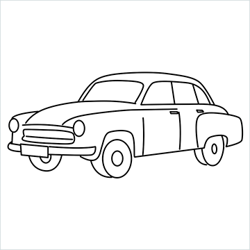 wartburg 311 car drawing