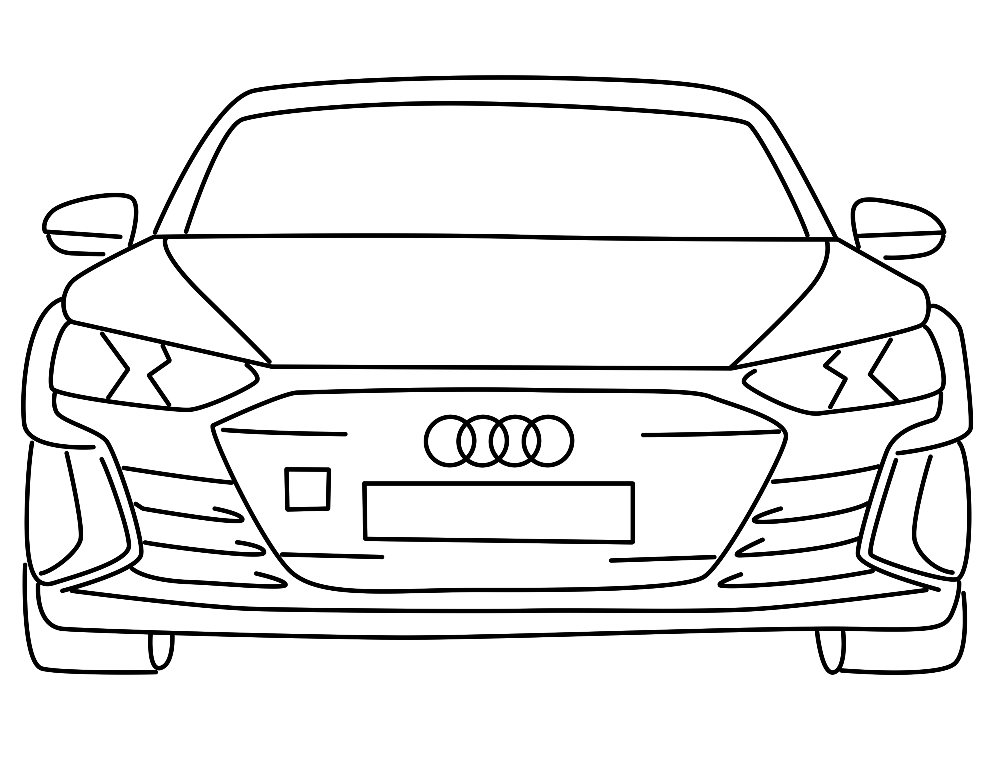 Audi RS e-tron GT front coloring page