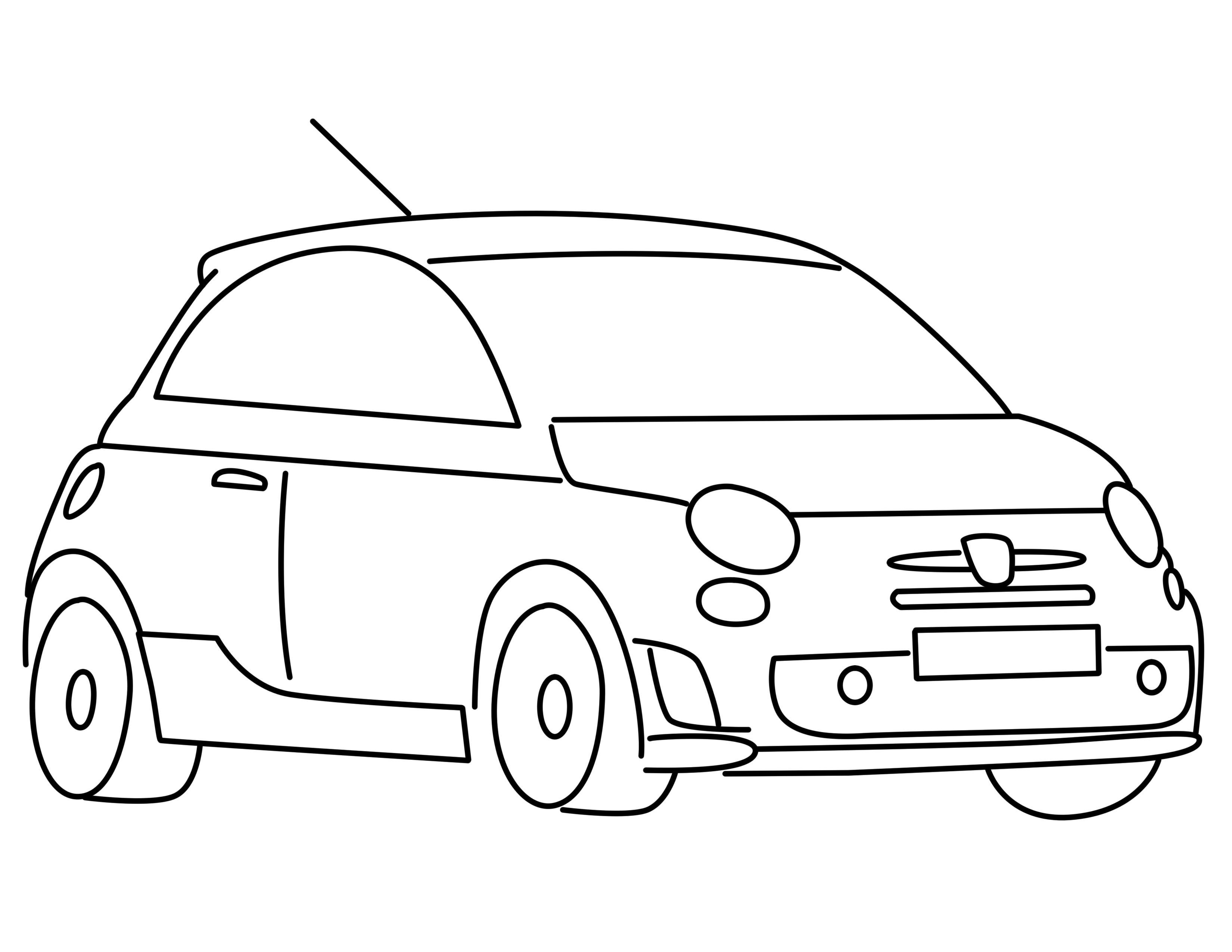 draw Abarth 500 coloring page