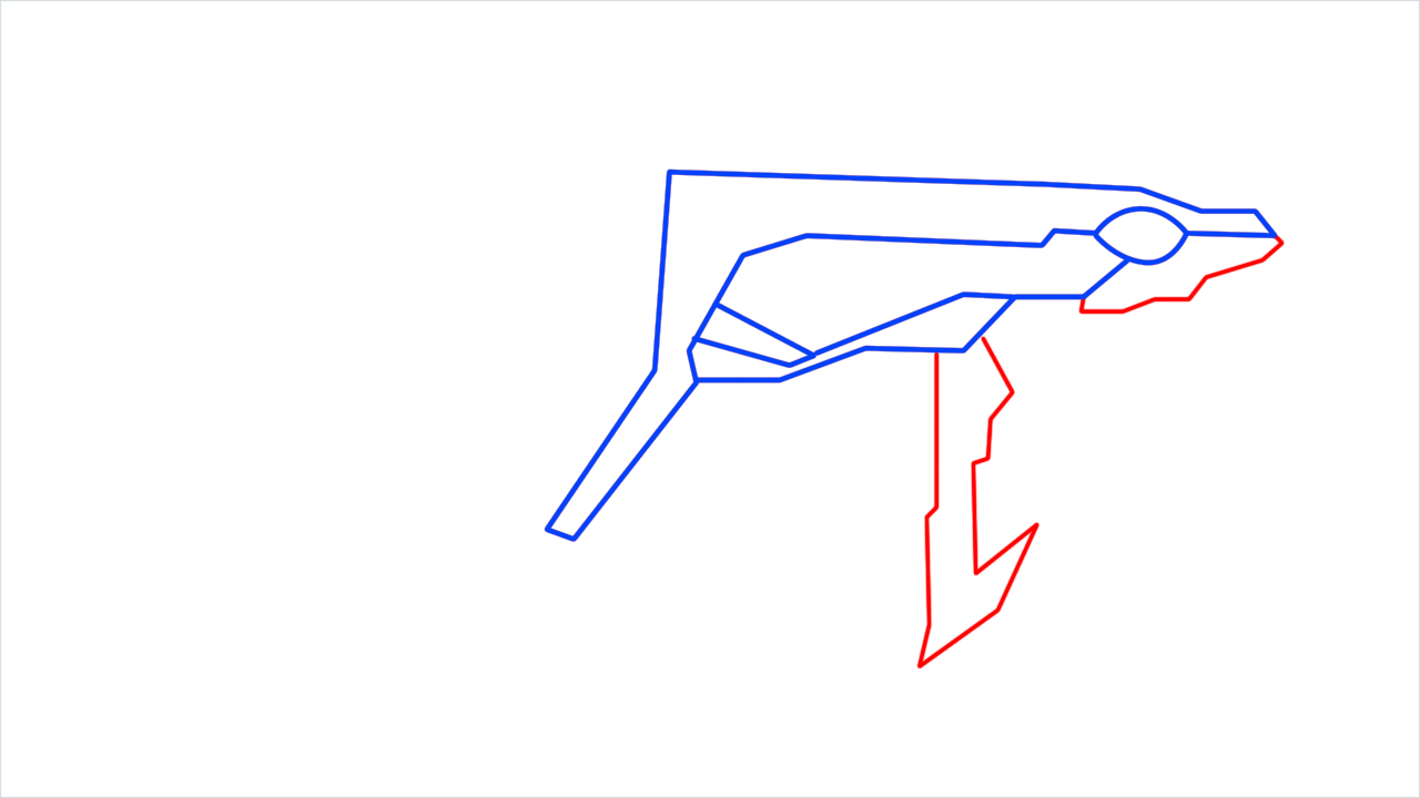 How to draw Cobra gun step (4)