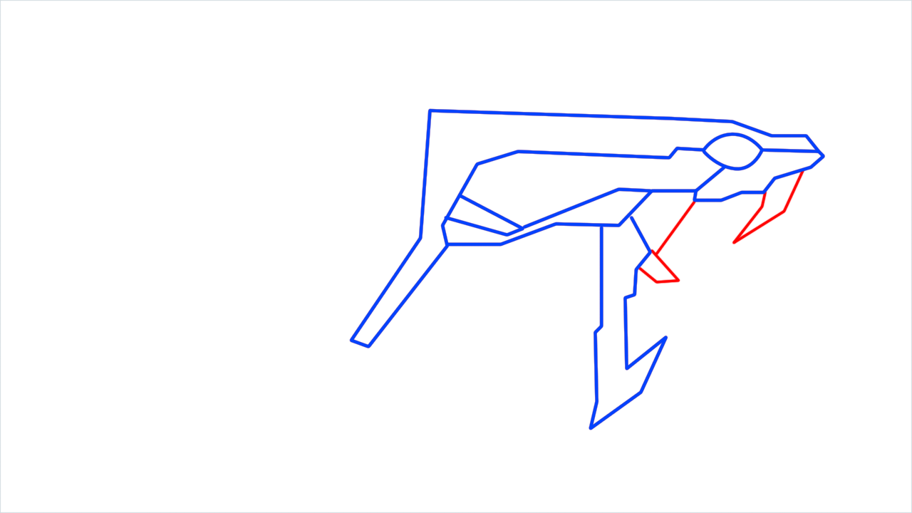How to draw Cobra gun step (5)