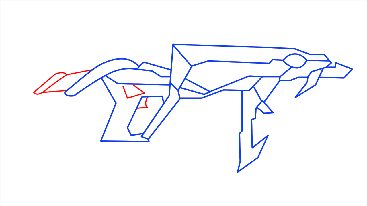 How to draw Cobra gun step (8)
