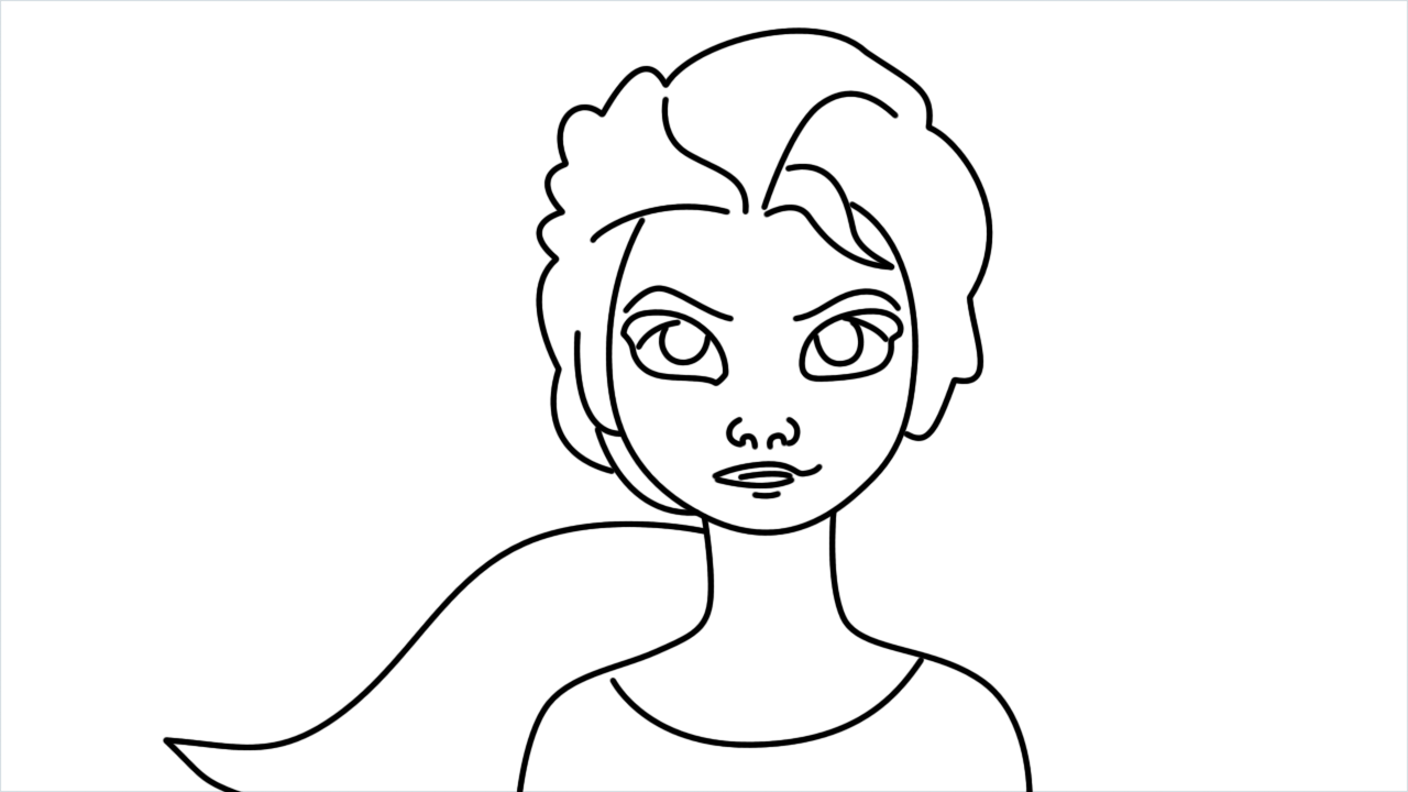 How to draw Elsa step by step for beginners