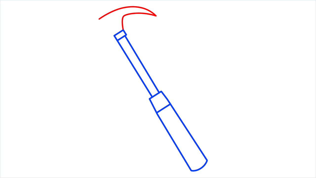 How to draw Hammer step (4)