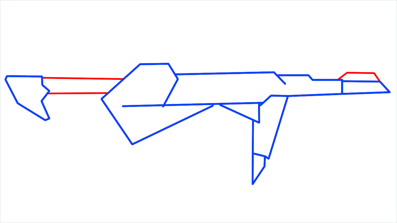 How to draw Poker mp40 step (7)