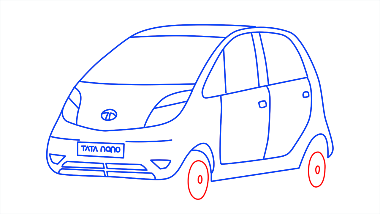 How to draw Tata nano step (11)