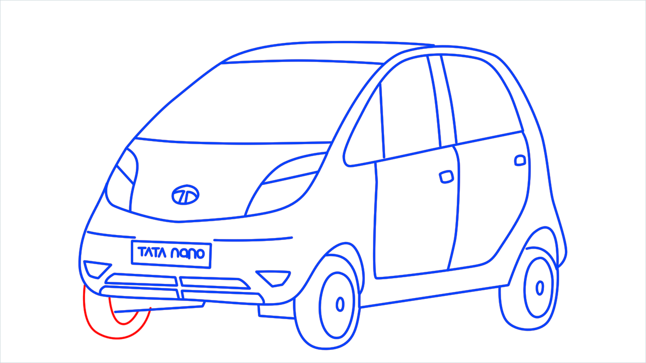 How to draw Tata nano step (13)