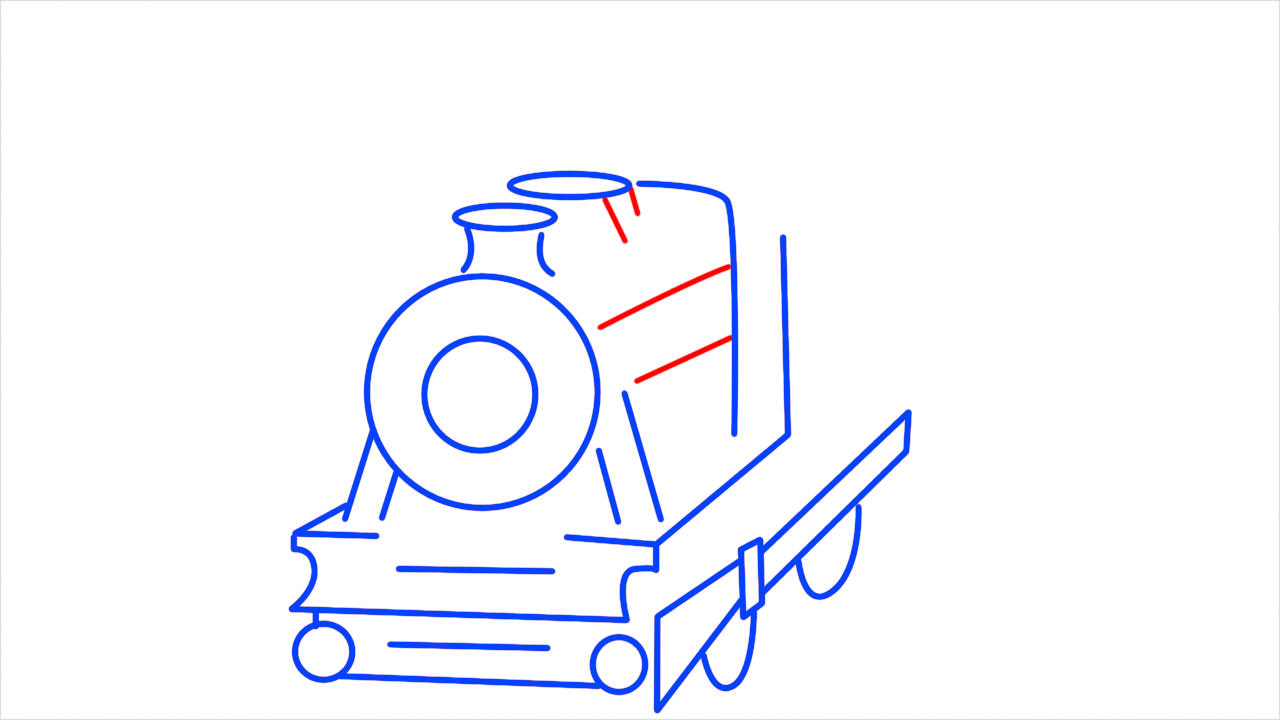 How to draw Train engine step (11)